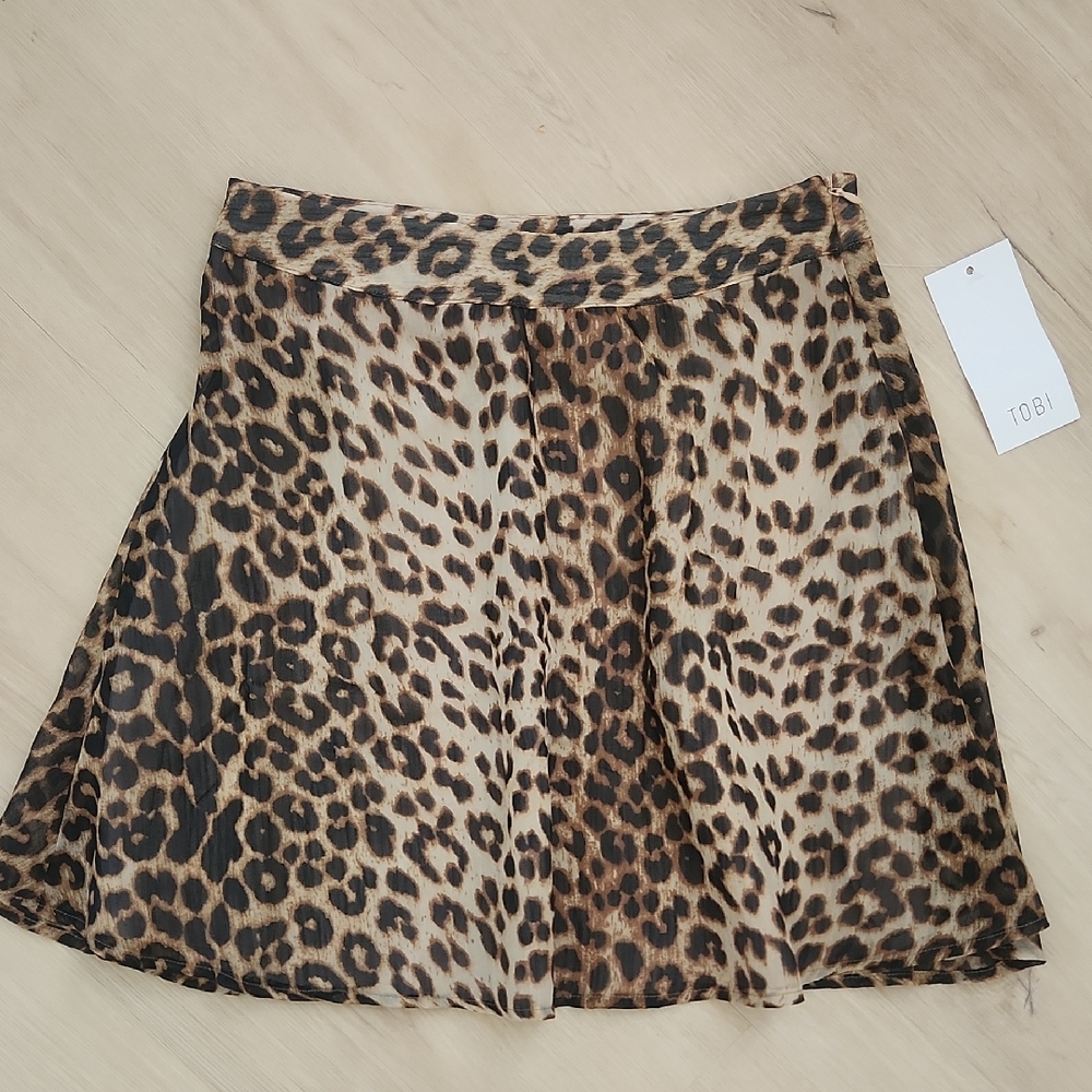 Tobi Leopard Print Skirt